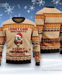 Grumpy Owl Ugly Christmas Sweater