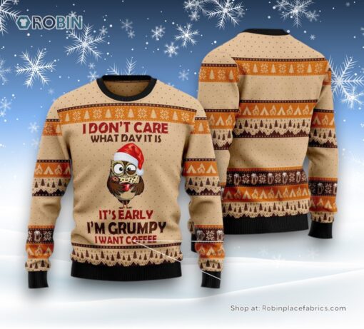 Grumpy Owl Ugly Christmas Sweater