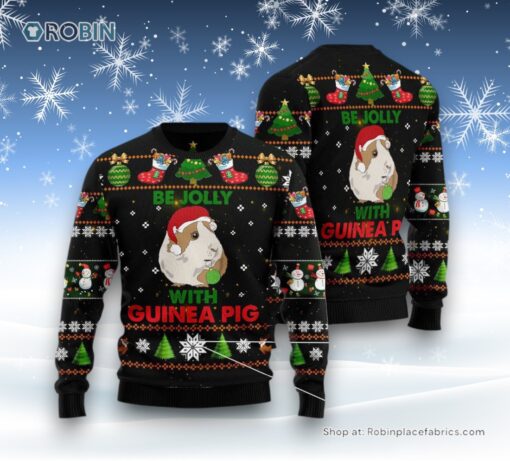 Guinea Pig Be Jolly Ugly Christmas Sweatshirt, Sweater