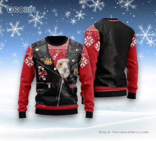 Guinea Pig Cute Face Ugly Christmas Sweater For Men And Women, Farm Ugly Sweater