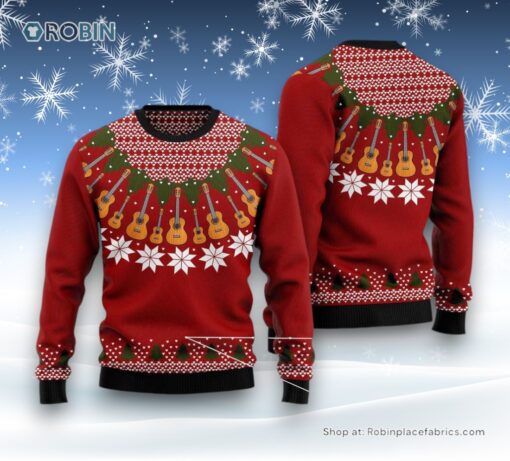 Guitar Lover Ugly Christmas Sweater