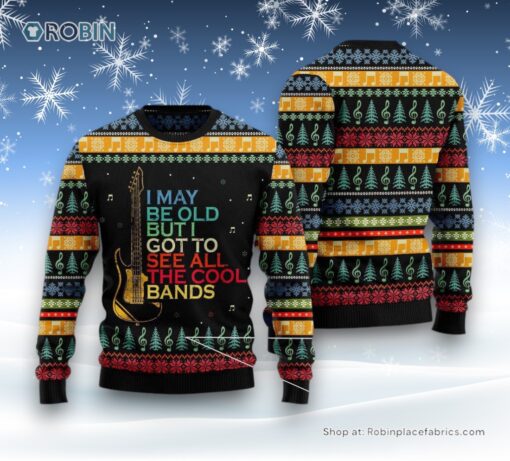 Guitar Old Vintage Ugly Christmas Sweatshirt, Sweater