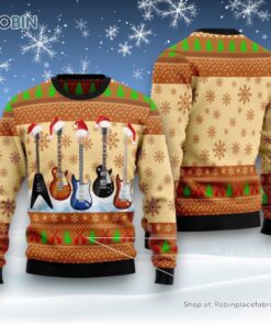 Guitar Xmas Ugly Christmas Sweater