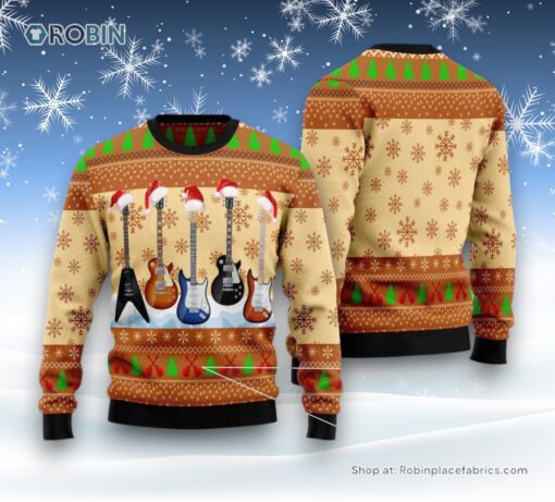 Guitar Xmas Ugly Christmas Sweater