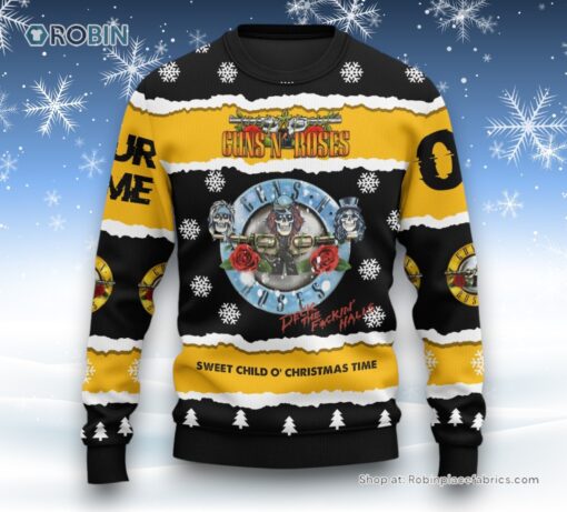 Guns N’ Roses Sweet Child O’ Christmas Time Ugly Sweater and Sweatshirt