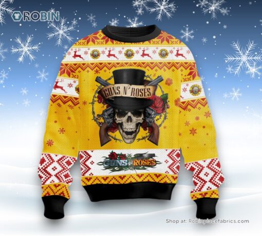 Guns N’ Roses Ugly Christmas Sweater and Sweatshirt