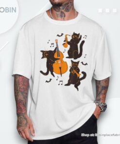 Halloween Band Musical Cats Cello Trumpet Shirt Halloween Band Musical Cats Cello Trumpet Shirt