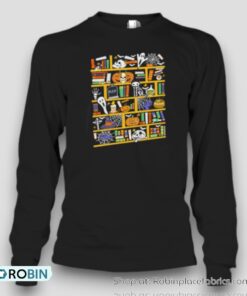 Halloween Bookshelf Teacher Unisex Shirt