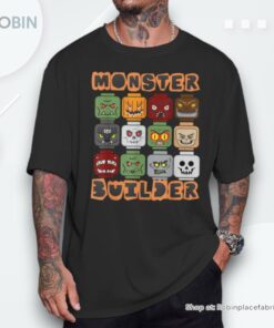 Halloween Building Bricks Monster Builder Brick Head Shirt