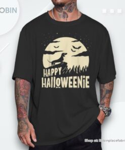 Halloween Dachshund Costume Dog Weiner Dog Moon Halloweenie Shirt