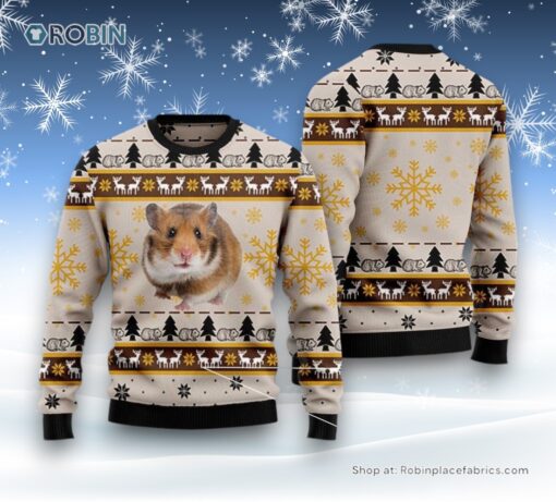 Hamster Cute Ugly Christmas Sweatshirt, Sweater