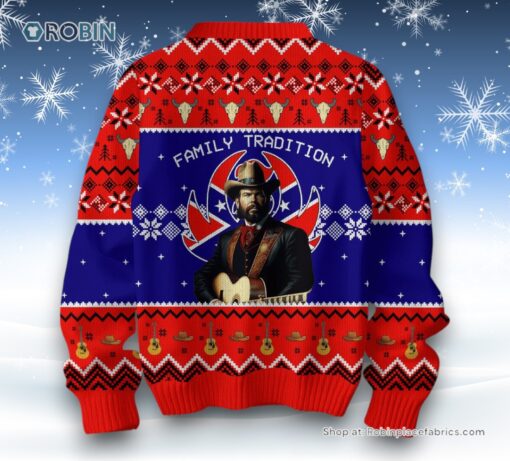 Hank Williams Jr   Family Tradition Ugly Sweater and Sweatshirt