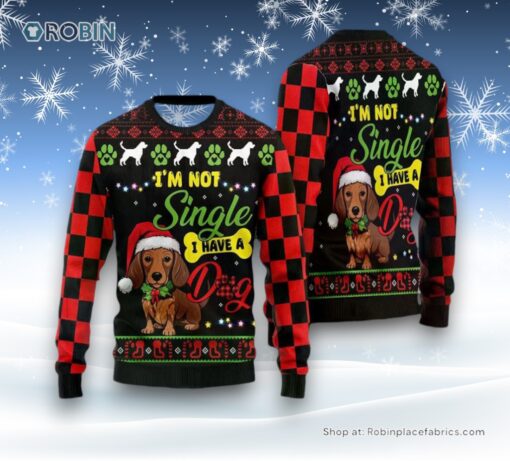 Happy Dachshund Dog Ugly Christmas Sweater, Christmas Gift For Dog Love