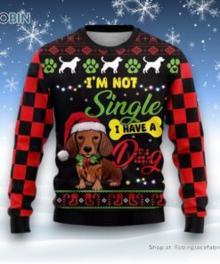 Happy Dachshund Dog Ugly Christmas Sweater, Christmas Gift For Dog Love