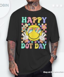Happy Dot Day 2024 Colorful Smile Face Polka Dot Teacher Kid Shirt