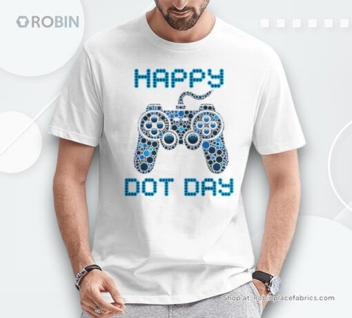 Happy Dot Day Gamers Polka Dot Game Controller Dot Day Shirt