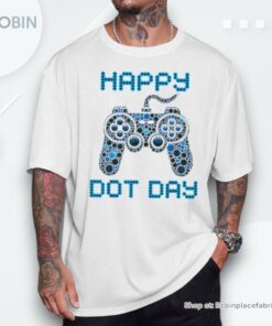 Happy Dot Day Gamers Polka Dot Game Controller Dot Day Shirt