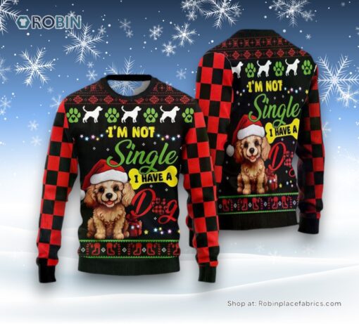 Happy Poodle Dog Ugly Christmas Sweatshirt, Sweater, Christmas Gift For Dog Love