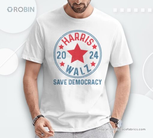 Harris Walz 2024 Save Democracy Kamala Harris Tim Waltz Shirt