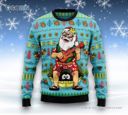 Hawaiian Christmas Santa Claus Ugly Christmas Sweater For Men And Women, Christmas Gift 5