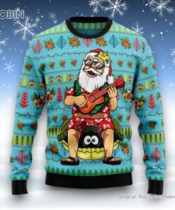Hawaiian Christmas Santa Claus Ugly Christmas Sweater For Men And Women, Christmas Gift