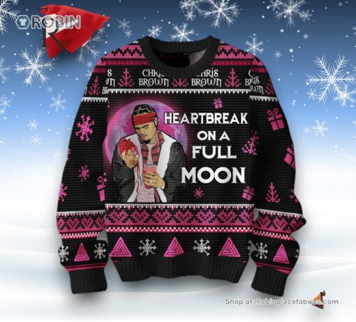 Heartbreak On A Full Moon Chris Brown Ugly Sweater and Sweatshirt