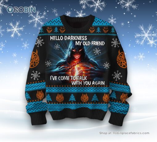Hello Darkness My Old Friend I’ve Come To Talk With You Again Disturbed Ugly Sweater and Sweatshirt