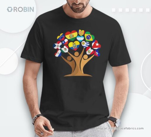 Hispanic Heritage Month Spanish Speaking Countries Flags Shirt