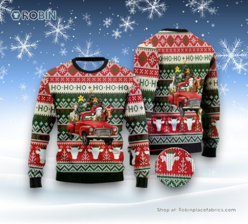 Ho Ho Ho Cow Christmas Ugly Christmas Sweaters For Men Women, Christmas Gift, Farmers Sweater