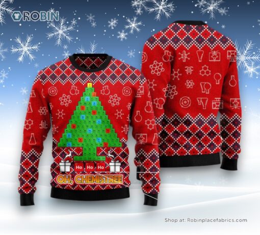 Ho Ho Ho Oh Chemistree Ugly Christmas Sweatshirt, Sweater