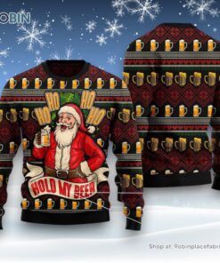 Ho Ho Hold My Beer Ugly Christmas Sweater