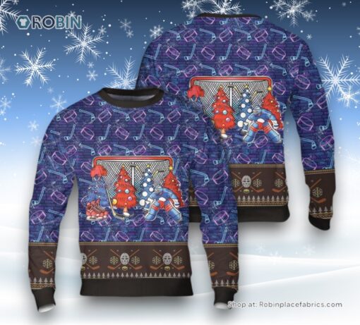 Hockey Christmas Trees Ugly Christmas Sweatshirt, Sweater For Men And Women, Christmas Gift