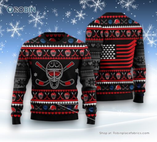 Hockey Puck Christmas Ugly Christmas Sweater