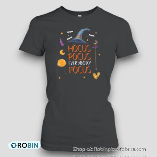 Hocus Pocus Everybody Focus Magic Hat And Wand Unisex Shirt