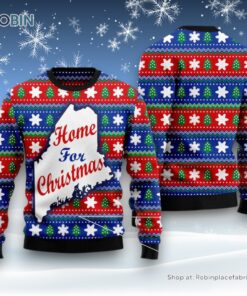 Home For Christmas Maine Ugly Christmas Sweater