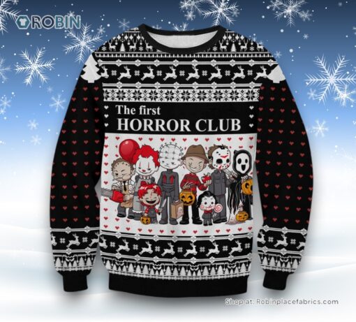 Horror Club Ugly Sweater and Sweatshirt