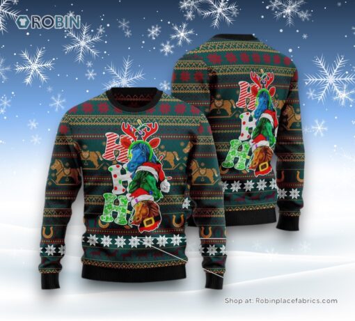 Horse Ho Ho Ho Ugly Christmas Sweater
