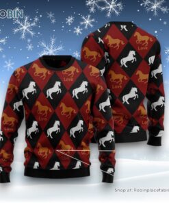 Horse Love Ugly Christmas Sweater