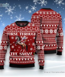 Horse Through The Snow Ugly Christmas Sweater