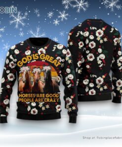 Horses Are Good Ugly Christmas Sweater For Men And Women, Farm Ugly Sweater