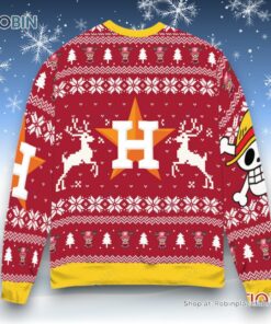 Houston Astros x Luffy One Piece Ugly Christmas Sweater and Sweatshirt Houston Astros x Luffy One Piece Ugly Christmas Sweater and Sweatshirt