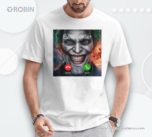 Humor Horror Incoming Call From Evil Jonkler Halloween Shirt