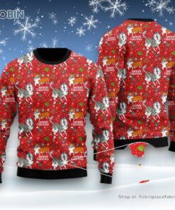 Husky Corgi Merry Christmas Ugly Christmas Sweater, Christmas Gift For Dog Love