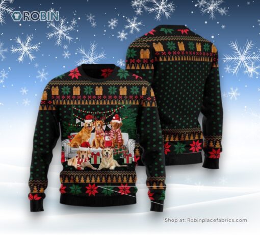 I Am Ready For Christmas Golden Retriever Ugly Christmas Sweater