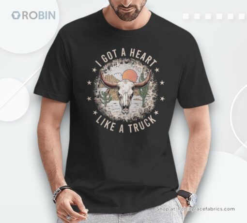 I Got A Heart Like A Truck Western Deserts Animal Cactus Shirt
