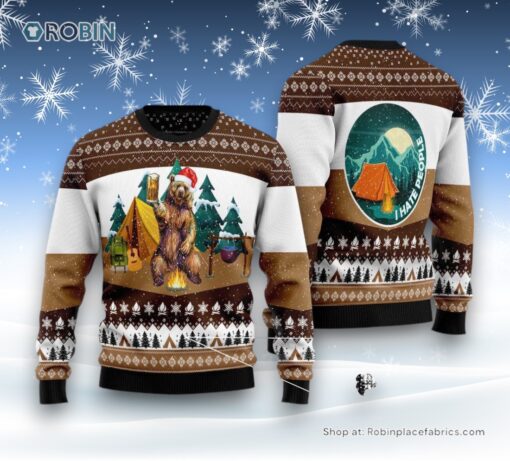 I Hate People Bear Ugly Christmas Sweater