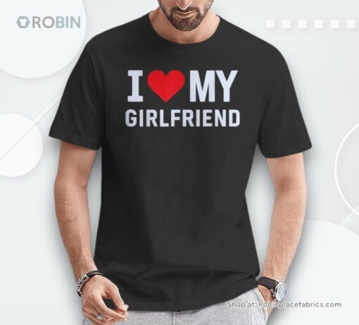 I Love My Girlfriend Gf Heart My Girlfriend Couple Gf Shirt