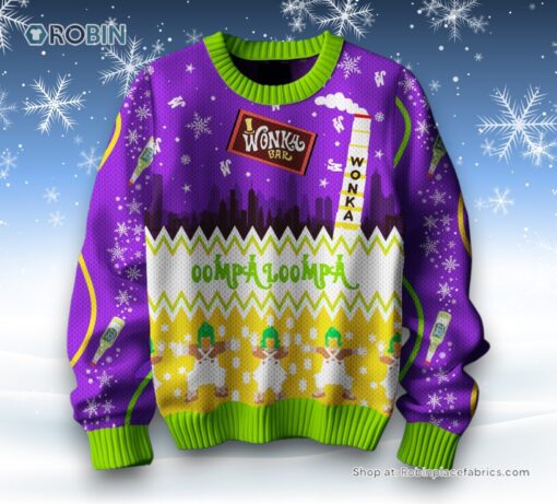 I Wonka Bar Oompa Loompa Ugly Christmas Sweater and Sweatshirt