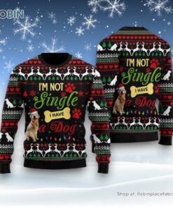 I’m Not Single I Have A Dog Ugly Christmas Sweater, Christmas Gift For Dog Love