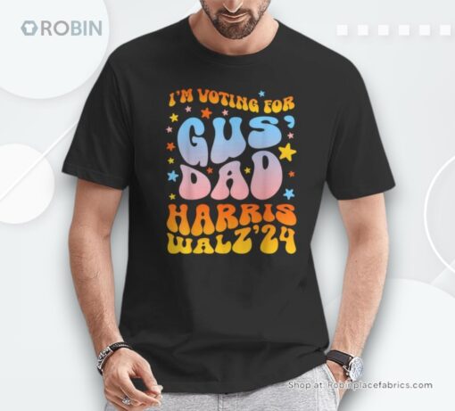 I’m Voting For Gus Dad Vote Harris Walz 2024 Boho Women Shirt